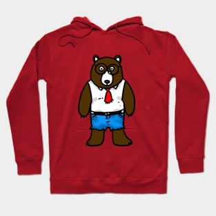 geeky office bear Hoodie